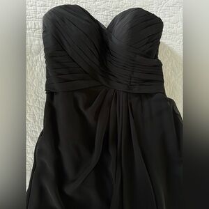 Azazie Yasmin Strapless Black Gown